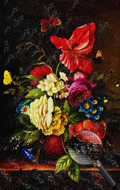 Blumen und Schmetterlinge Diamond Painting