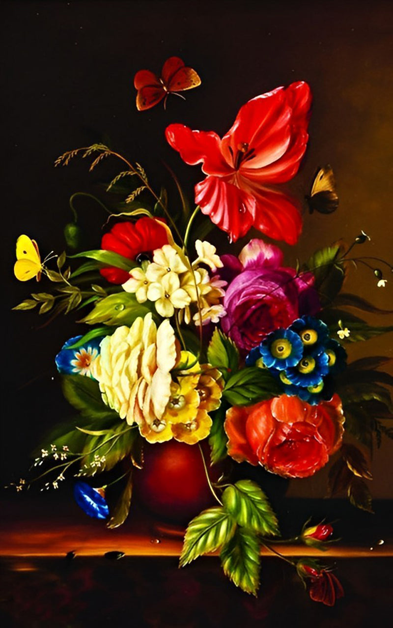 Blumen und Schmetterlinge Diamond Painting