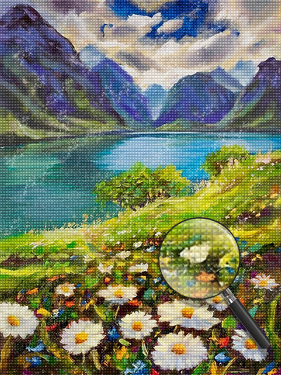 Gänseblümchen im Tal Diamond Painting