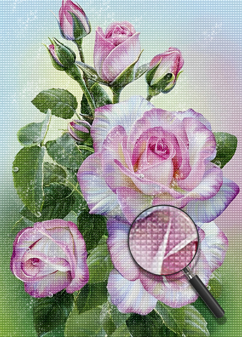 Rosen und Knospen Diamond Painting