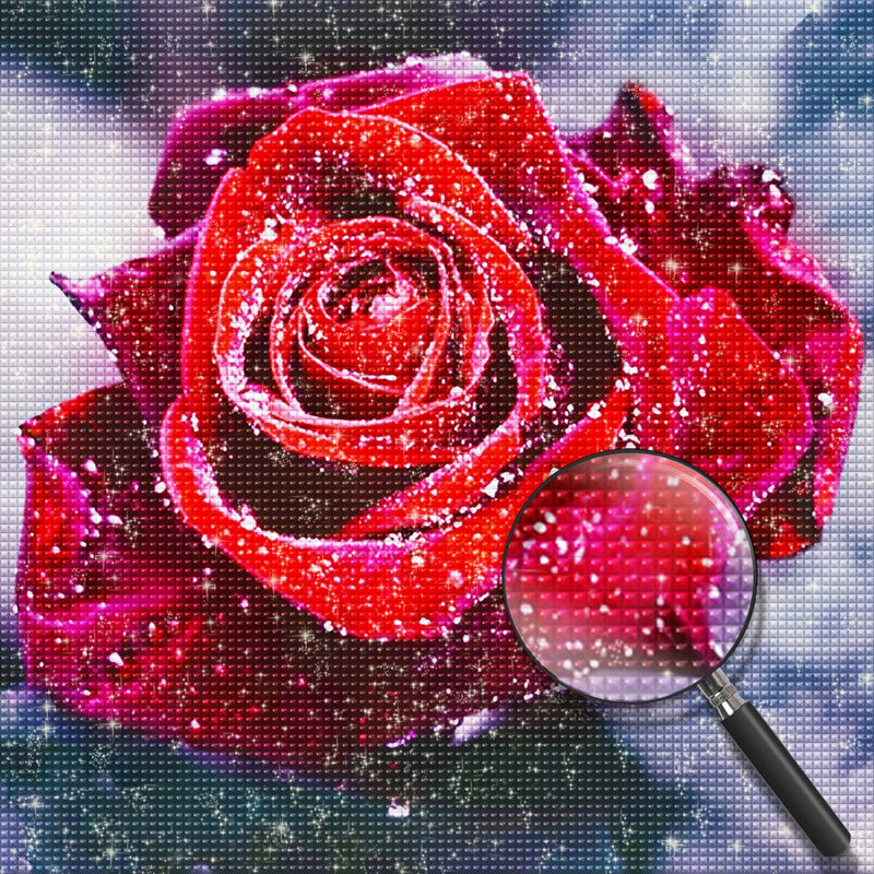 Rote Rose Diamond Painting