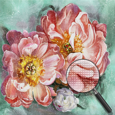 Rosa Pfingstrosen Diamond Painting