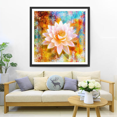 Reiner weißer Lotus Diamond Painting