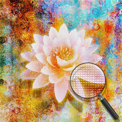 Reiner weißer Lotus Diamond Painting