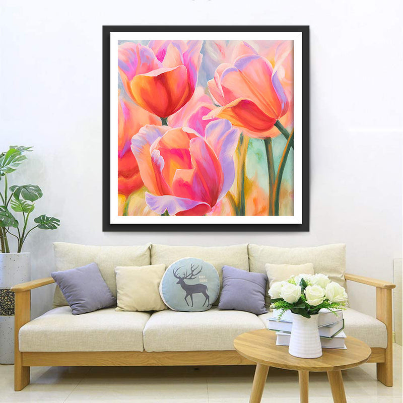 Rosa Tulpen Diamond Painting