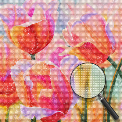 Rosa Tulpen Diamond Painting