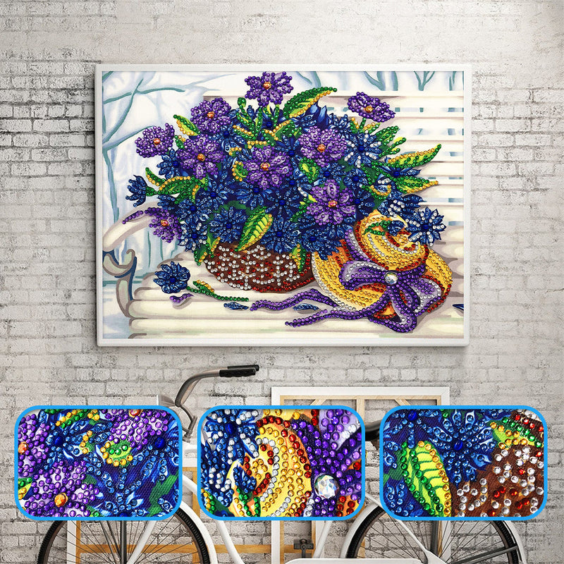 Blumen Speziell Geformter Diamond Painting Set DPFLOWERW001