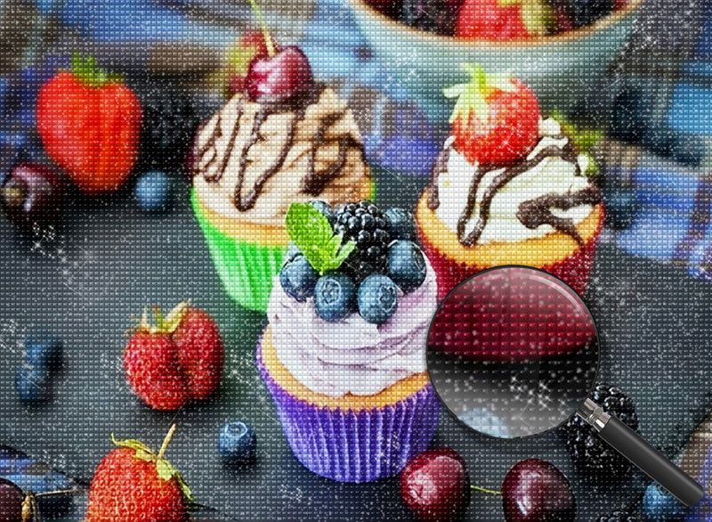 Kuchen Früchte Diamond Painting