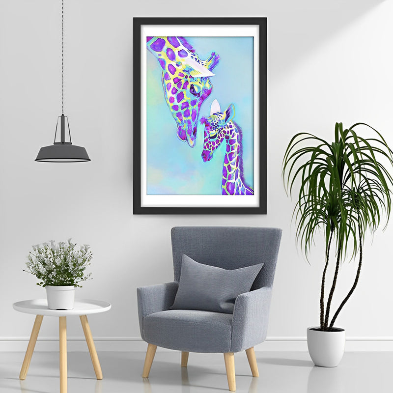 Lila Giraffen Diamond Painting