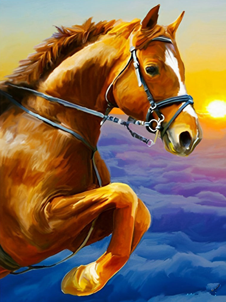 Pferd in den Wolken Diamond Painting