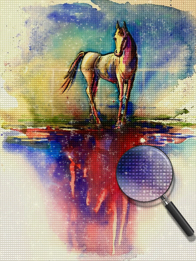 Pferd in Wasserfarben Diamond Painting