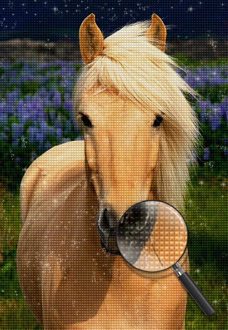 Pferd auf dem Feld Diamond Painting