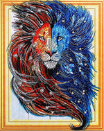 Löwe Speziell Geformter Diamond Painting Set DPLIONH002