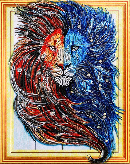 Löwe Speziell Geformter Diamond Painting Set DPLIONH002