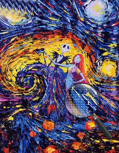 Jack und Sally unter dem Sternenhimmel Diamond Painting