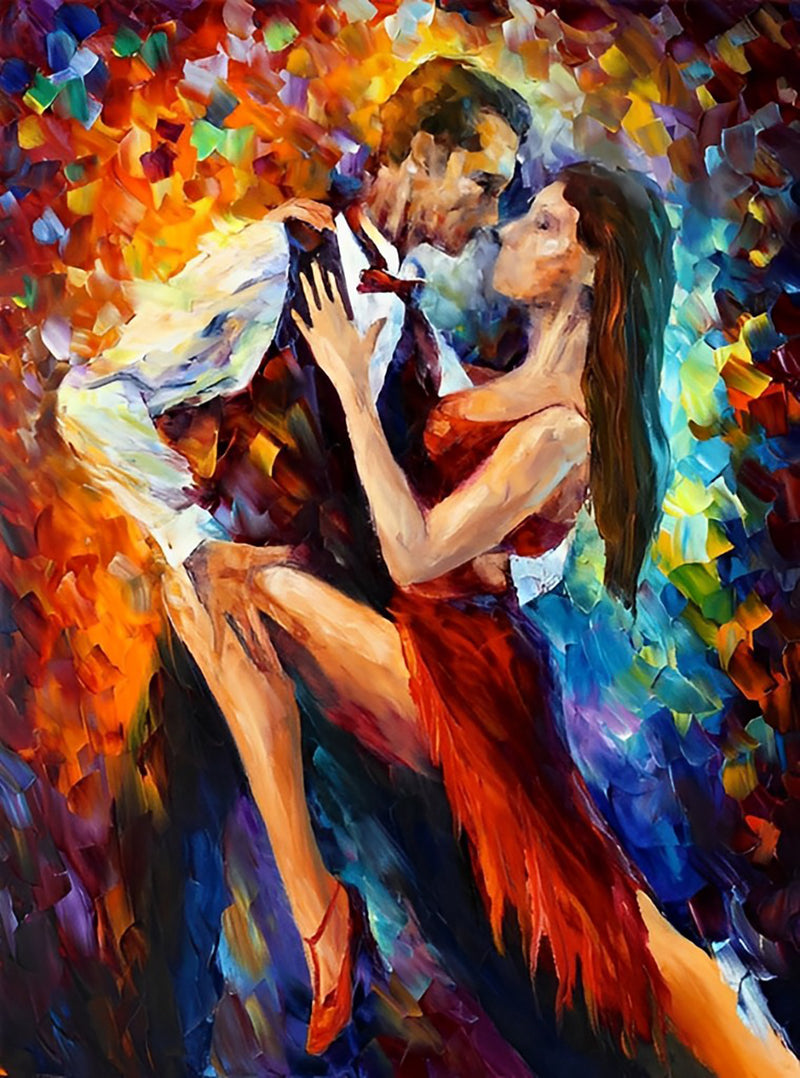 Tango-Tänzerin Diamond Painting