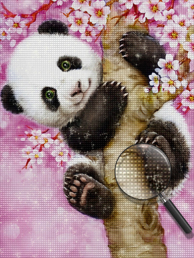 Panda auf dem Baum Diamond Painting