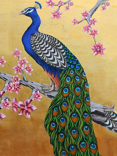 Pfau auf dem Zweig Diamond Painting