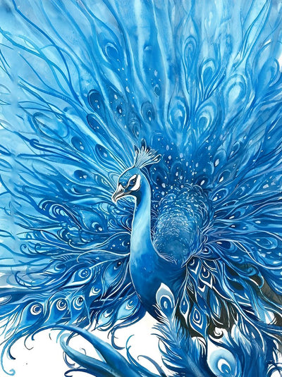 Blauer Pfau Diamond Painting