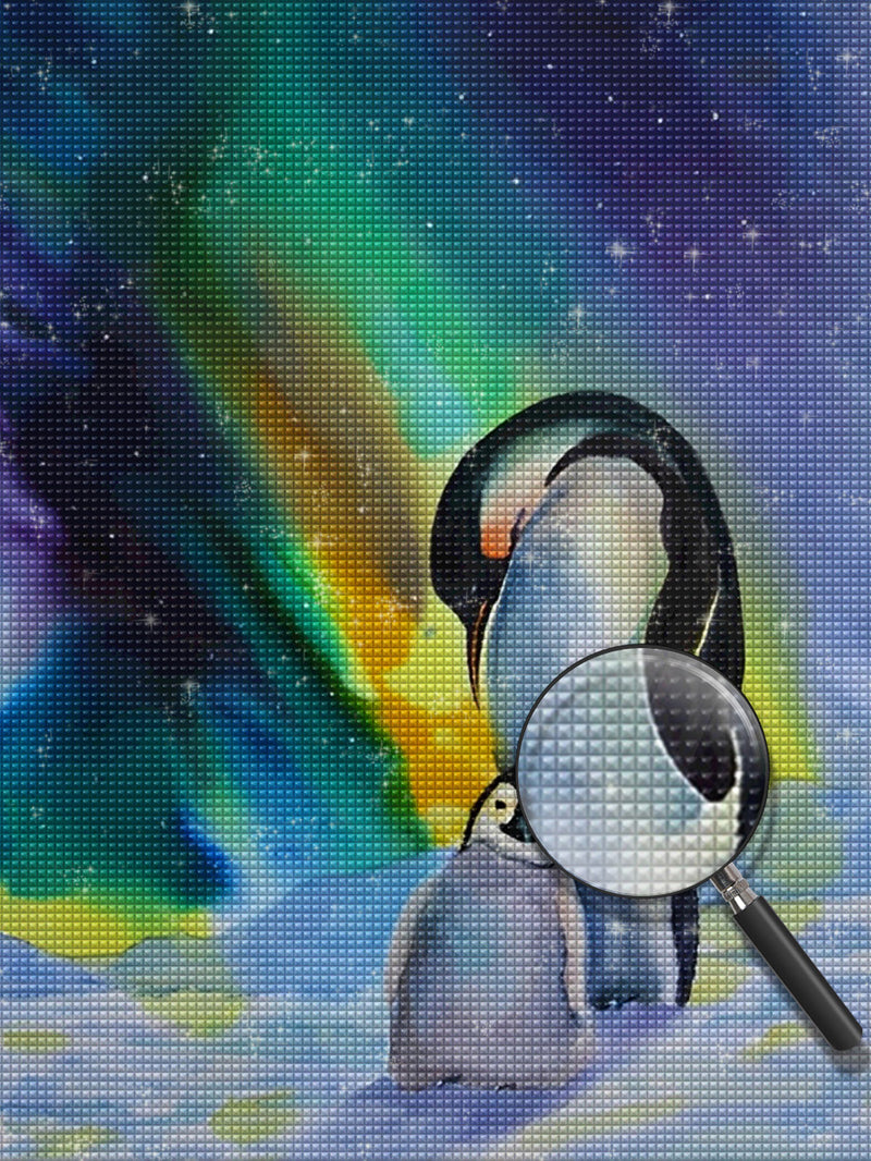 Pinguine Polarlicht Diamond Painting