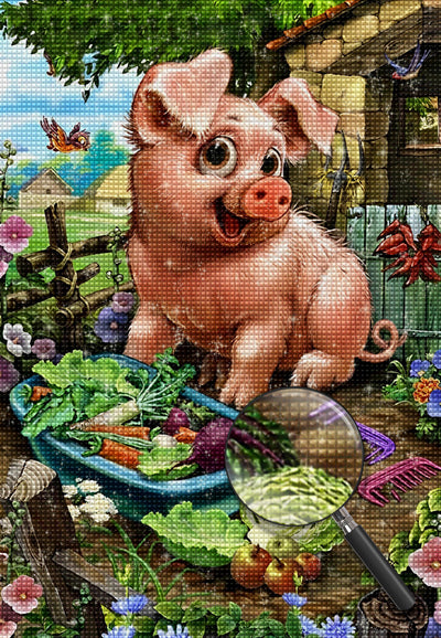 Schwein Gemüse Diamond Painting