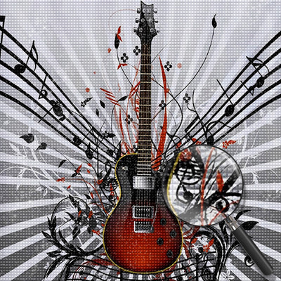 Moderne Gitarre Diamond Painting