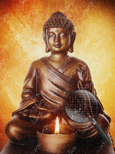 Buddha und Kerzenlicht Diamond Painting