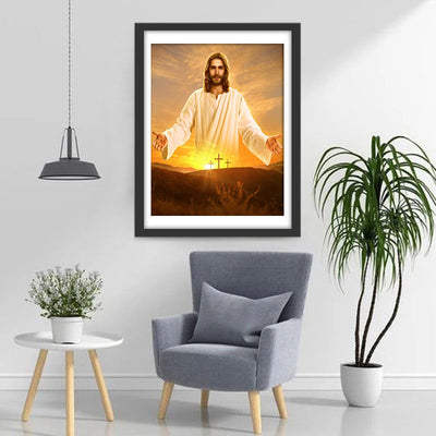 Jesus und das Kreuz Diamond Painting