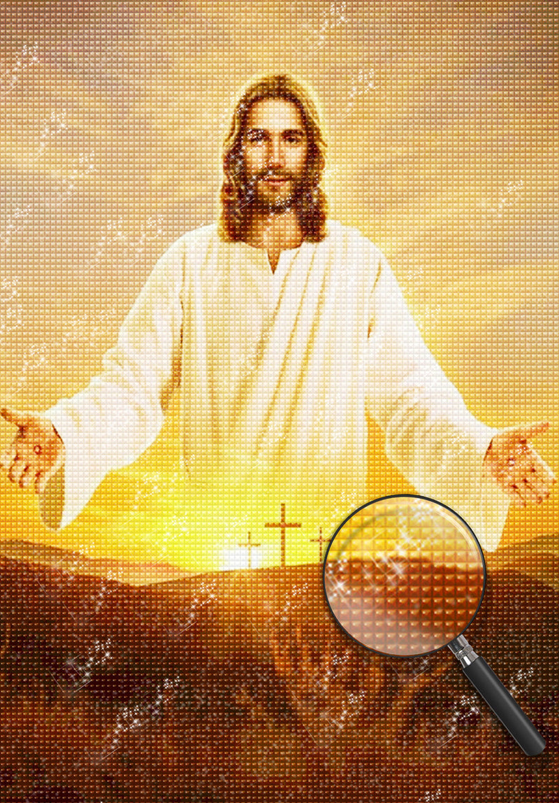 Jesus und das Kreuz Diamond Painting