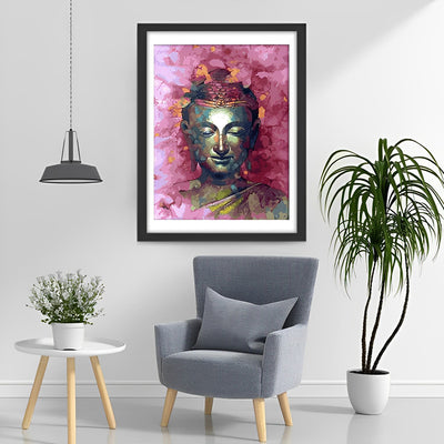 Buddha vor rosa Hintergrund Diamond Painting