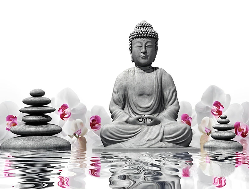 Meditierender Buddha im Wasser Diamond Painting