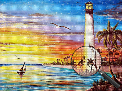 Leuchtturm Meer Diamond Painting