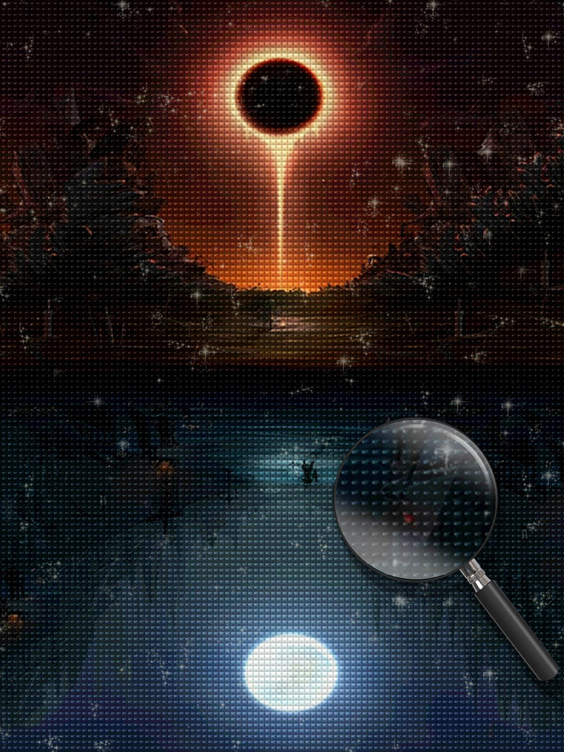 Sonnenfinsternis und Trümmer Diamond Painting