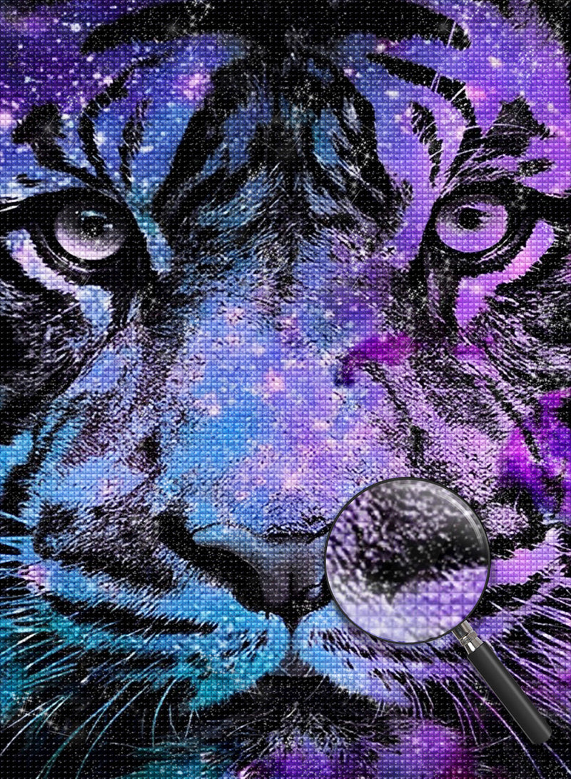 Lila Tiger Diamond Painting