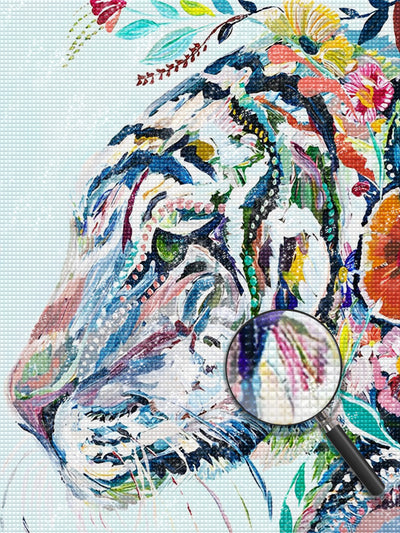 Farbiger abstrakter Tiger Diamond Painting