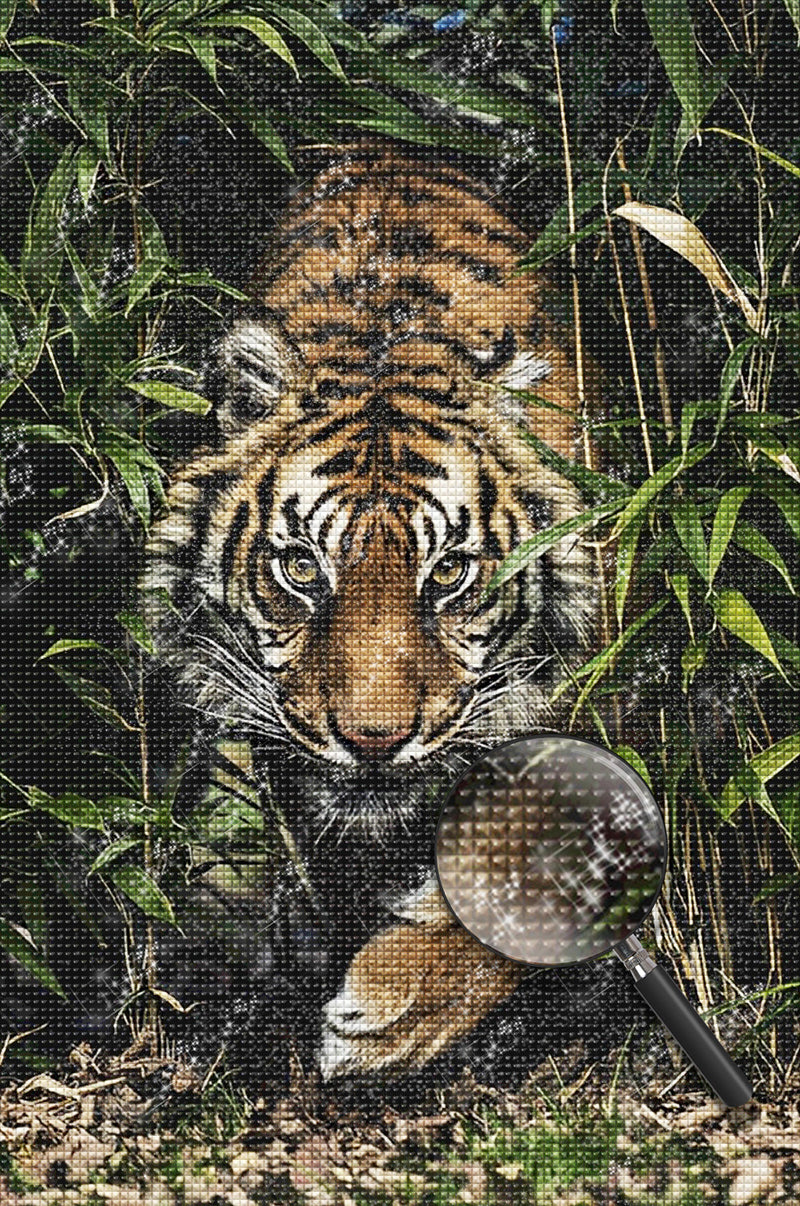 Tiger Gras Diamond Painting