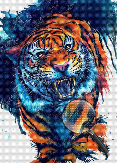 Wütender Sibirischer Tiger Diamond Painting