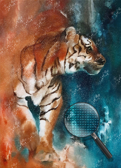 Tiger in Wasserfarben Diamond Painting