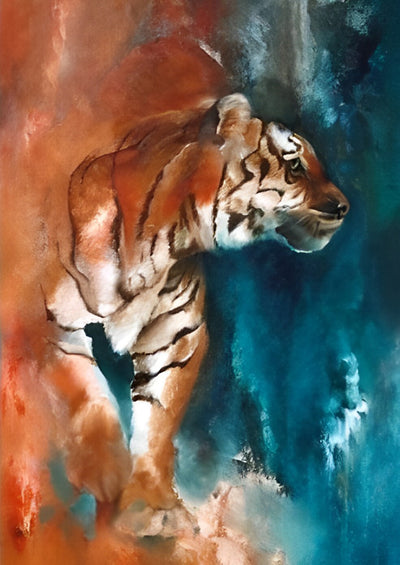 Tiger in Wasserfarben Diamond Painting