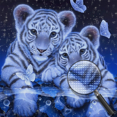 Tiger und Schmetterlinge Diamond Painting