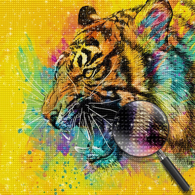 Tiger in Wasserfarben Diamond Painting