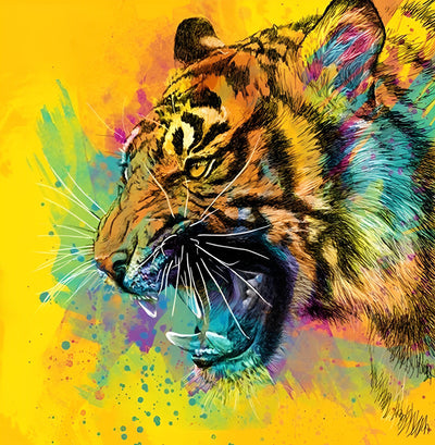 Tiger in Wasserfarben Diamond Painting