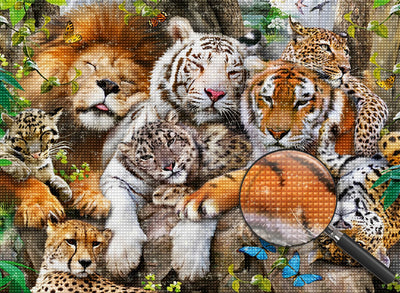 Tiger, Löwen und Leoparden Diamond Painting