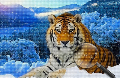 Tiger auf dem Schneeberg Diamond Painting