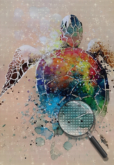 Schildkröte in Wasserfarben Diamond Painting