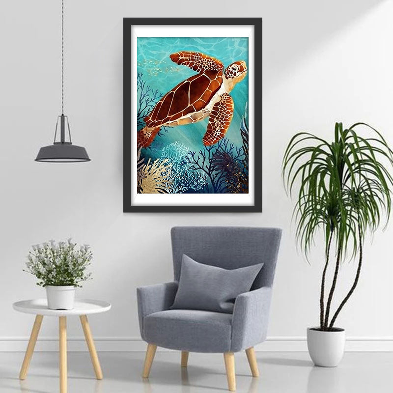 Braune Schildkröte Diamond Painting