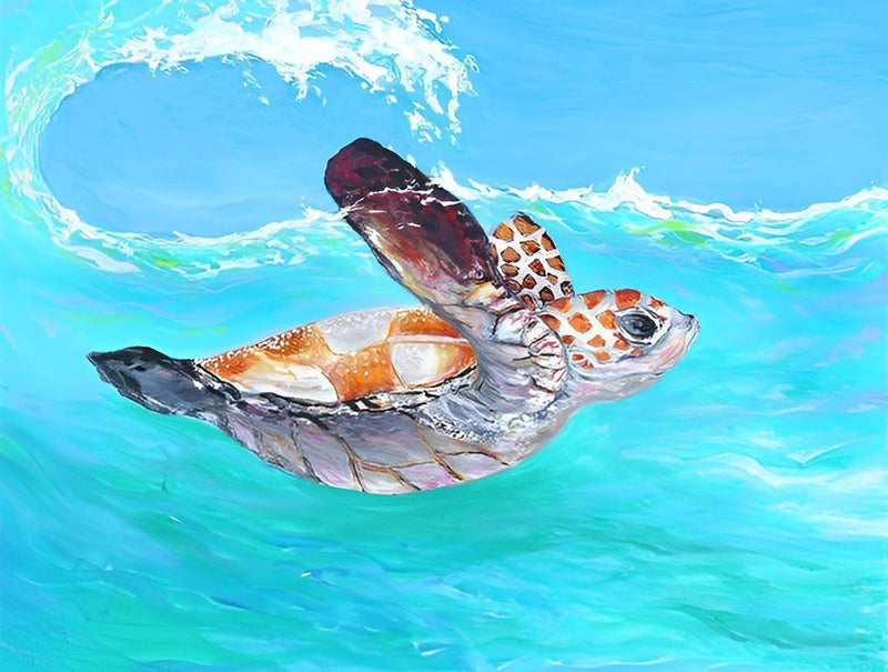 Schildkröte im Meer Diamond Painting