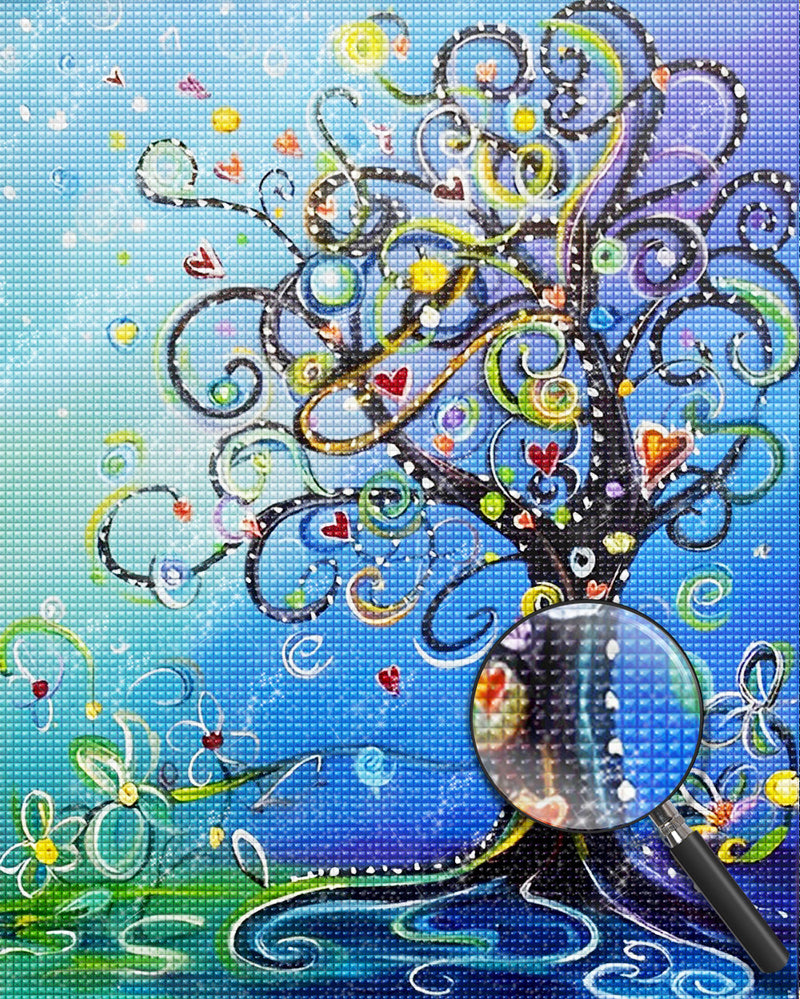 Abstrakter Baum Diamond Painting