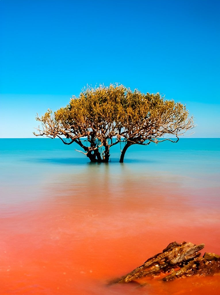 Baum im Meer Diamond Painting