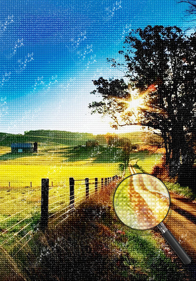 Weg auf dem Land Diamond Painting